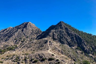 Malaga, Endülüs, İspanya 'da Tejeda, Almijara ve Alhama Doğal Parkı' nın Lucero zirvesi.