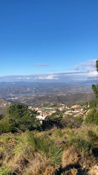 Blick Vom Wanderweg Auf Den Maroma Gipfel Gewittertag Sierra Tejeda — Stockvideo
