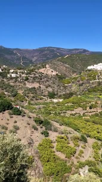 Вид Белые Деревни Андалусии Испания — стоковое видео