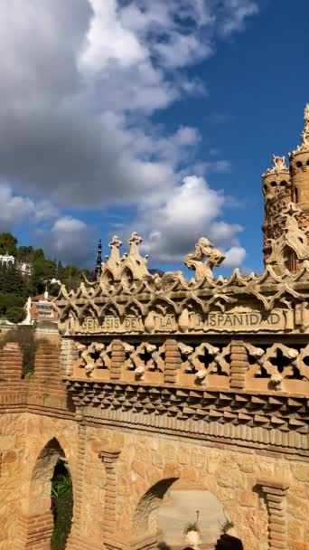 Banalmadena Espanha Fevereiro 2023 Castillo Colomares Monumento Construído Como Castelo — Vídeo de Stock