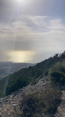 Akdeniz üzerinde gün doğumu Benalmadena, Malaga, Costa del Sol, İspanya
