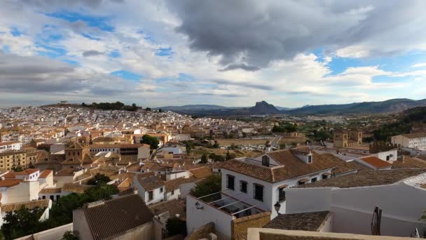 Antequera Spanien September 2023 Blick Auf Die Historische Andalusische Stadt — Stockvideo
