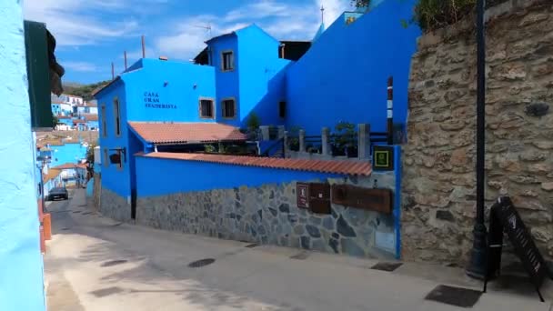 Juzcar España Octubre 2023 Visita Del Pueblo Pitufo Azul Juzcar — Vídeo de stock