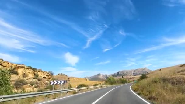 Estrada Parque Nacional Sierra Las Nieves Andaluzia Sul Espanha — Vídeo de Stock