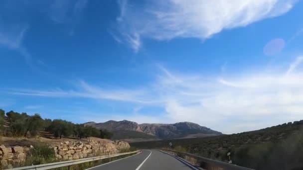 Carretera Parque Nacional Sierra Las Nieves Andalucía Sur España — Vídeos de Stock