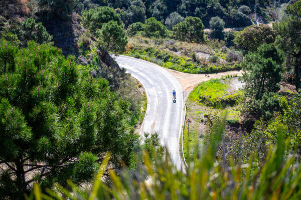 Road to Istan village on sunny day, Marbella, Andalusia, Spain