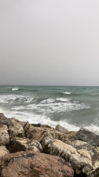 スペイン トレモリノス島の海の嵐 — ストック動画
