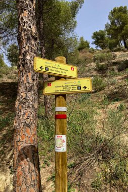 EL CHORRO, İspanya - 19 Mart 2024: Caminito del Rey, Kralın Yolu. 19 Mart 2024 'te Malaga, İspanya' nın El Chorro kentindeki dar bir geçitin sarp duvarları boyunca sıkıştı.