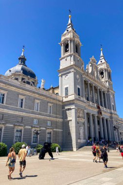 MADRID, SPAIN - JULY 8, 2023: Visiting Royal Palace of Madrid in Madrid, Spain on July 8, 2023 clipart