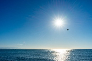 Akdeniz üzerinde gün doğumu, Costa del Sol, Malaga, İspanya