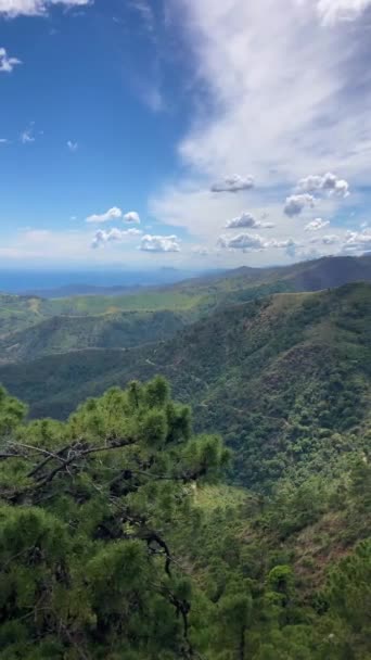 Nubes Sobre Cielo Azul Sobre Montañas Mar Parque Nacional Sierra — Vídeo de stock
