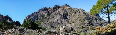 Hiking trail to Lucero peak, Natural Mountains park of Tejeda, Almijara and Alhama clipart