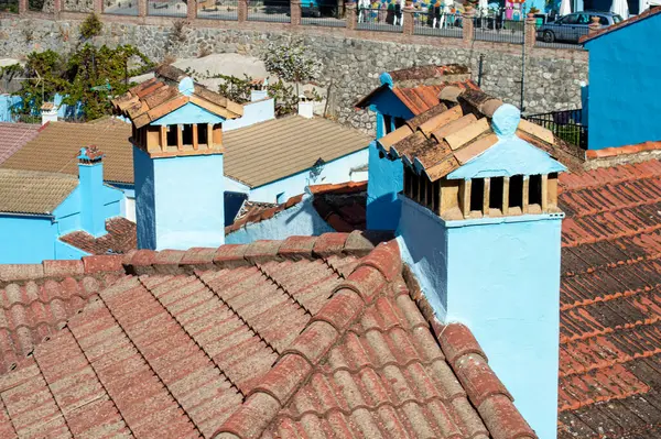 stock image JUZCAR, SPAIN - OCTOBER 6, 2023: Visiting of blue Smurfs Village in Juzcar, Spain on October 6, 2023
