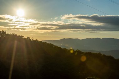 Günbatımı Sierra de las Nievas Ulusal Parkı, Endülüs, İspanya