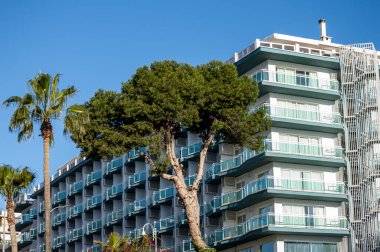 BENALMADENA, İspanya - 25 Ocak 2024: Benalmadena, İspanya 'da Benalmadena limanında yürüyüş