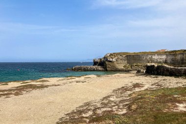 İspanya 'nın Tarifa kentindeki Gibraltar Boğazı' nın panoramik görüntüsü