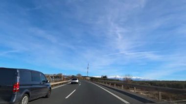 Granada, İspanya - 6 Ocak 2024: Malaga 'dan Granada, İspanya' ya yolculuk 6 Ocak 2024