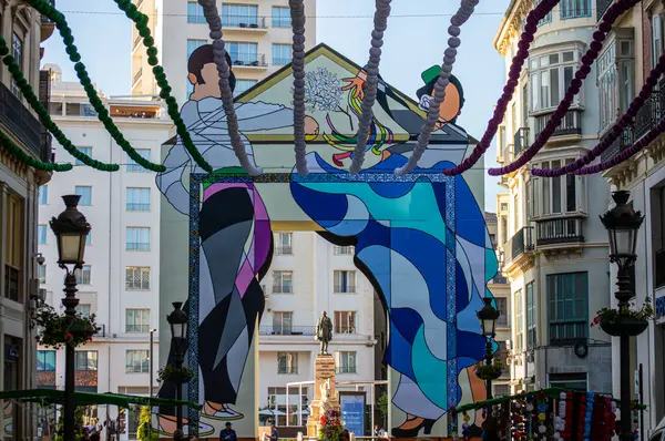 stock image MALAGA, SPAIN - AUGUST 13, 2023: Morning walk on Larios street in Malaga, Spain on August 13, 2023