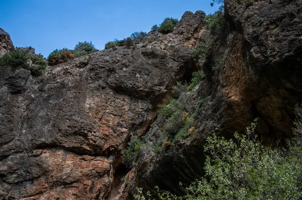 Stock image Hiking trail of Sabina over Monachil river in Monachil, Granada, Spain