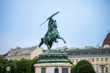 VIENNA, AUSTRIA - JULY 20, 2024: Archduke Charles Statue on Heldenplatz square in Vienna, Austria on July 20, 2024 clipart