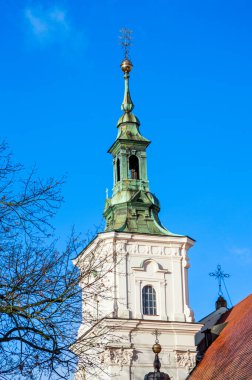 KRAKOW, POLAND - 21 Aralık 2023: Krakow, Polonya 'daki Saint Florian Kilisesi