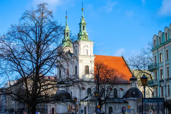 KRAKOW, POLAND - 21 Aralık 2023: Krakow, Polonya 'daki Saint Florian Kilisesi