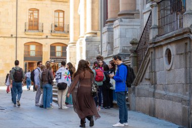 SALAMANCA, İspanya - 17 Eylül 2024: Salamanca Üniversitesi, İspanya 17 Eylül 2024