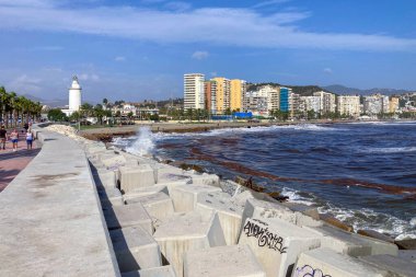 MALAGA, İspanya - 15 Kasım 2024: 15 Kasım 2024 tarihinde İspanya 'nın Malaga kentindeki DANA kasırgasının yol açtığı sel ve çöplük