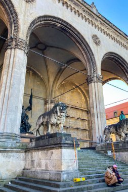 MUNICH, GERMANY - DECEMBER 2, 2024: The Feldherrnhalle (