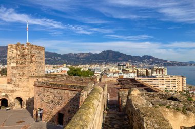 FUENGIROLA, SPAIN - DECEMBER 14, 2024: Sohail castle in the morning in Fuengirola, Spain on December 14, 2024 clipart