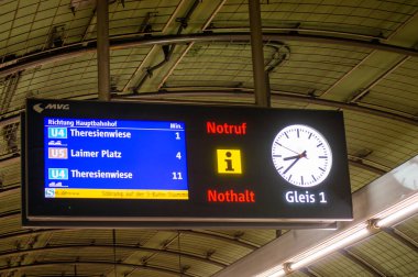 MUNICH, GERMANY - DECEMBER 2, 2024: The subway in Munich offers efficient, modern, and reliable urban transportation clipart