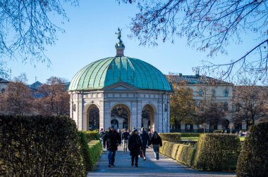 MUNICH, GERMANY - DECEMBER 2, 2024: The Hofgarten (Court Garden) is a garden in the center of Munich, located between the Residenz and the Englischer Garden in Munich, German clipart