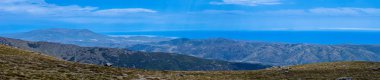 Sierra Nevada sınırında panoramik manzara, Endülüs, İspanya