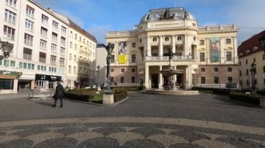 SLOVAKIA, BRATISLAVA - 30 Aralık 2024: Slovakya 'nın Bratislava kentindeki en eski profesyonel tiyatrodur