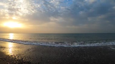 Akdeniz üzerinde gün doğumu, Costa del Sol, Malaga, İspanya