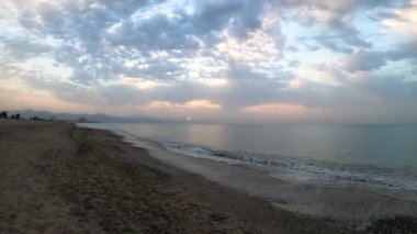 Akdeniz üzerinde gün doğumu, Costa del Sol, Malaga, İspanya
