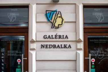 SLOVAKIA, BRATISLAVA - 8 Ocak 2025: Nedbalka Galerisi görevi, Slovakya 'da çalışan önde gelen sanatçıların kamuoyu anlayışını ve sanattan keyif almasını teşvik etmektir