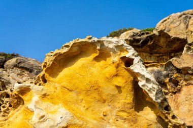Endülüs, İspanya 'daki Cala Sardina Sahili' nin nefes kesici manzarası (Playa de Cala Sardina)