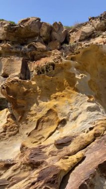 Endülüs, İspanya 'daki Cala Sardina Sahili' nin nefes kesici manzarası (Playa de Cala Sardina)