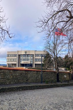 SLOVAKIA, BRATISLAVA - 8 Ocak 2025: Slovakya Cumhuriyeti 'nin 150 sandalyeli tek kamaralı Ulusal Konseyi Slovakya' nın tek anayasal ve yasal organıdır