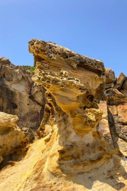 Endülüs, İspanya 'daki Cala Sardina Sahili' nin nefes kesici manzarası (Playa de Cala Sardina)