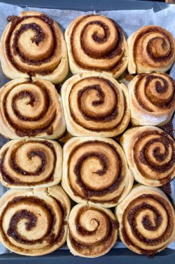 Ev yapımı tarçınlı kurabiyeler fırında