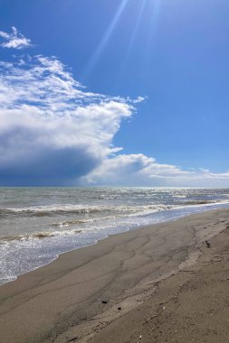 Torremolinos, İspanya 'da fırtınadan sonra deniz fırtınası