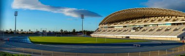 MALAGA, İspanya - 22 Kasım 2024: Malaga, İspanya 'nın Malaga kentindeki Atletizm Stadyumu