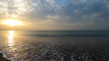Akdeniz üzerinde gün doğumu, Costa del Sol, Malaga, İspanya