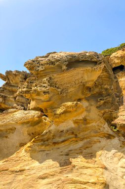 Endülüs, İspanya 'daki Cala Sardina Sahili' nin nefes kesici manzarası (Playa de Cala Sardina)
