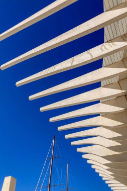 MALAGA, İspanya - 29 Mart 2025: Malaga, İspanya şehir merkezinde yürüyüş