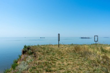 Ukrayna 'nın Mykolaiv bölgesindeki Rybakivka köyü yakınlarında yer alan Adzhiyask Burnu' ndan inanılmaz panoramik deniz manzarası, sakin bir kıyı manzarası ve doğal güzellik sunuyor..