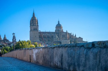 SALAMANCA, İspanya - 17 Eylül 2024: Salamanca Katedrali 17 Eylül 2024