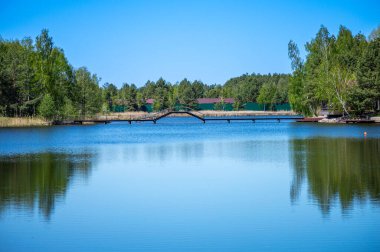 Ukrayna 'daki Sukholuchchya Parkı' ndan Dinyeper Nehri üzerinde sergilenen manzaralar dingin manzaralar ve yemyeşil alanlar sergiliyor..